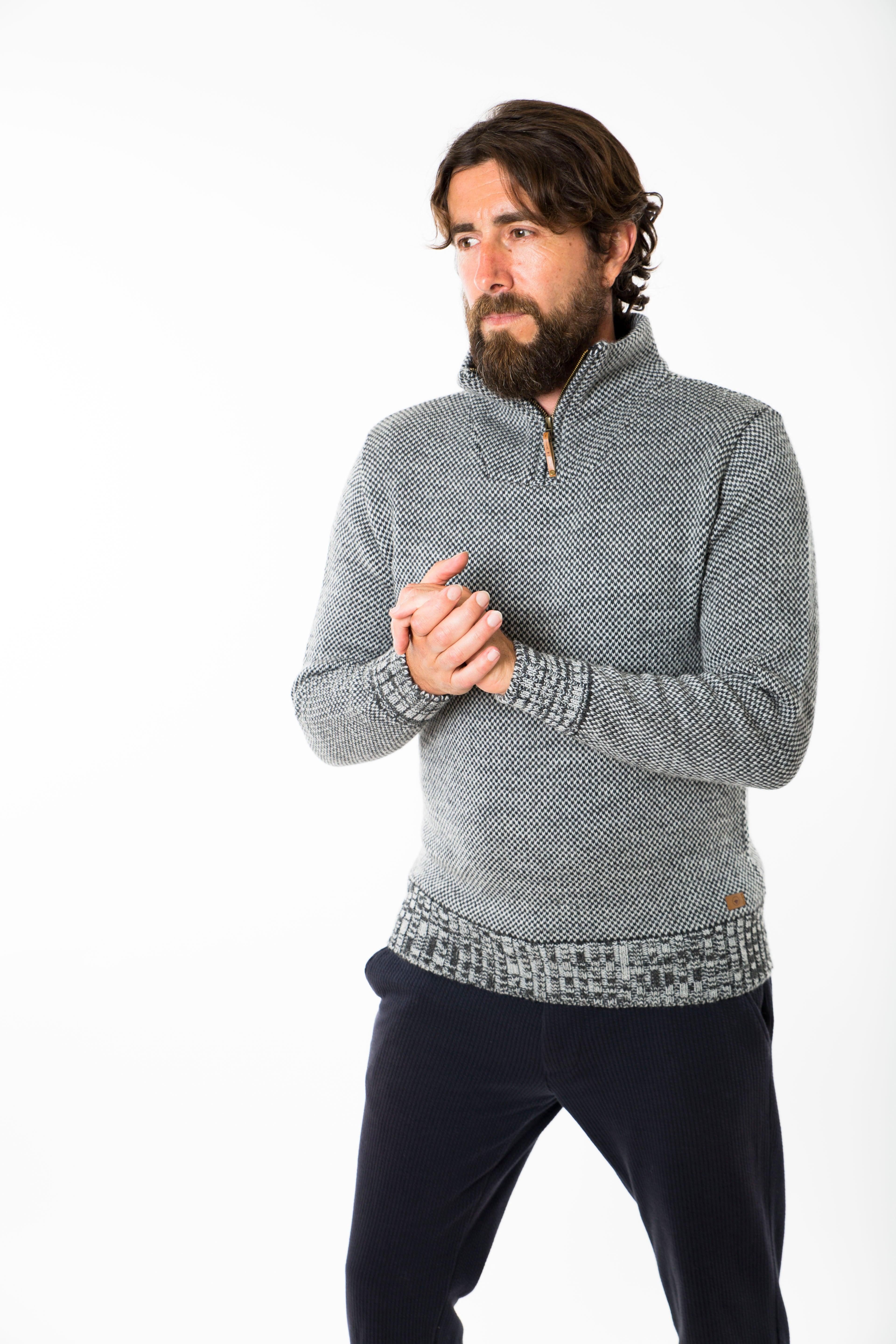 DAI 1/2 ZIP SWEATER - Fuza Wool