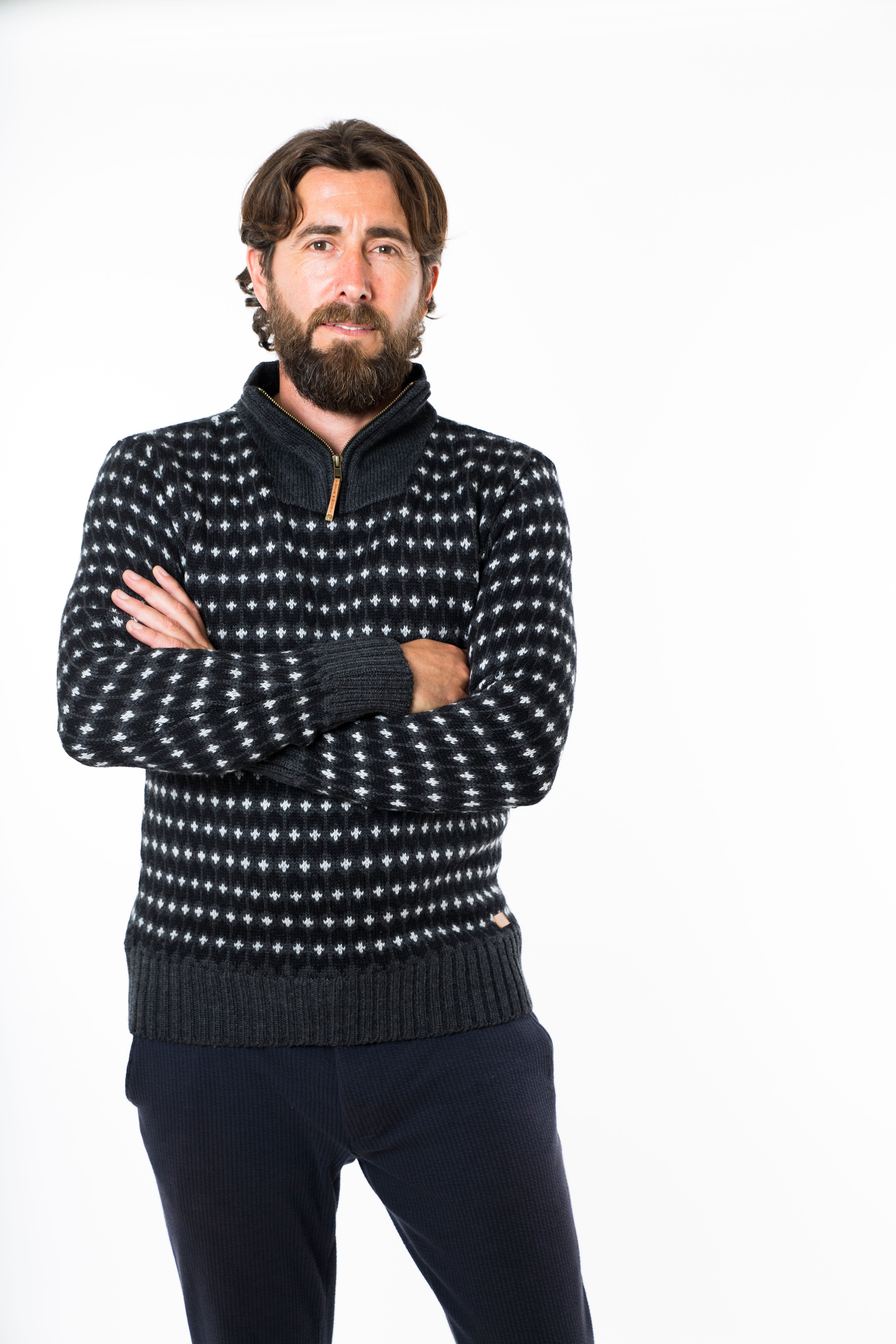 YMER 1/2 ZIP SWEATER - Fuza Wool